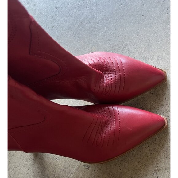 Dolce Vita Women's Size 8.5 Angel Western Cowboy Boots Booties Love Bright Red - Picture 14 of 16